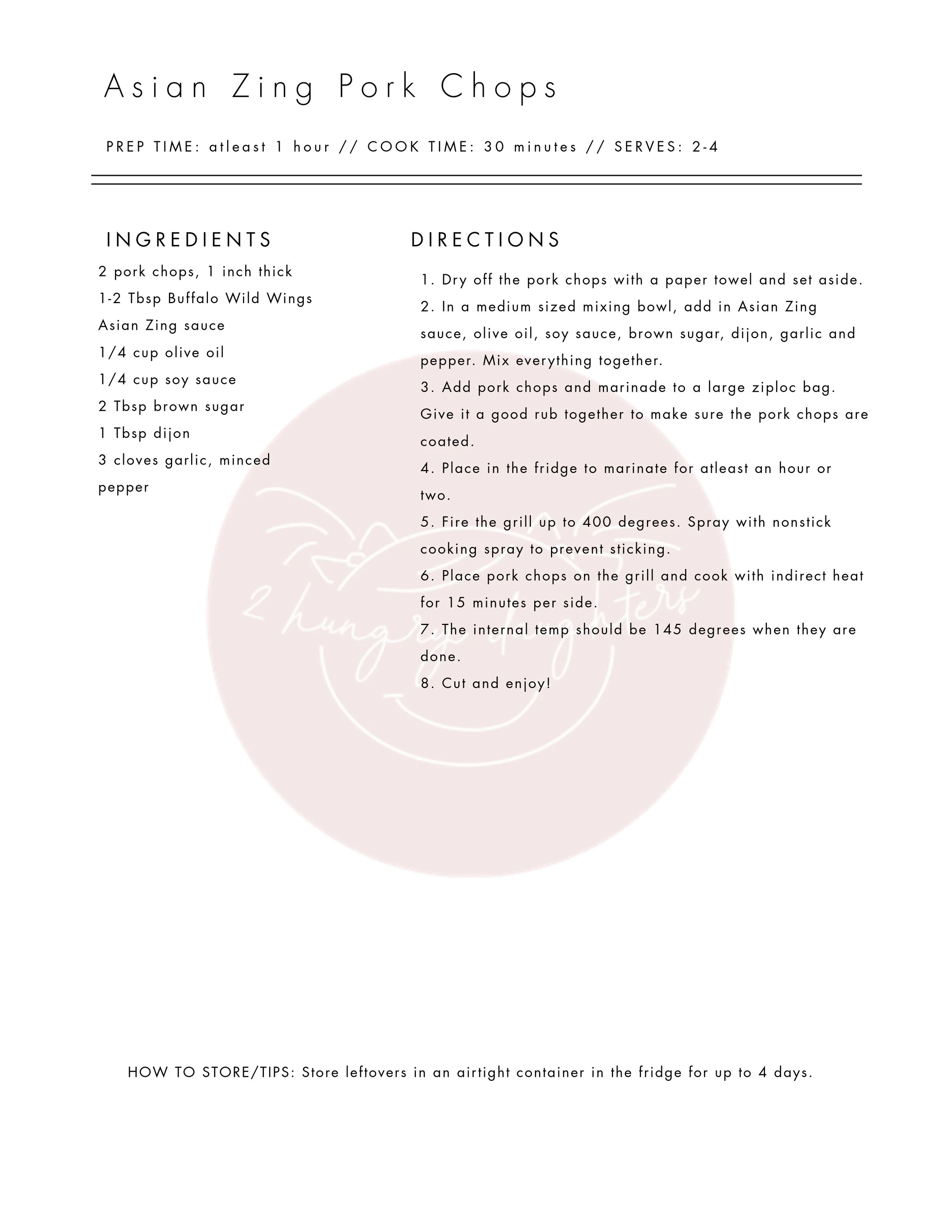 Asian Zing Pork Chops — 2hungrydaughters